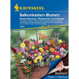 Blumenmischung Balkonkasten-Blumen Pflegeleichte Sonnenkinder, Saatband interface.image 1